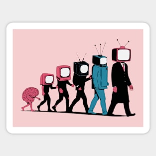 TV man evolution Magnet